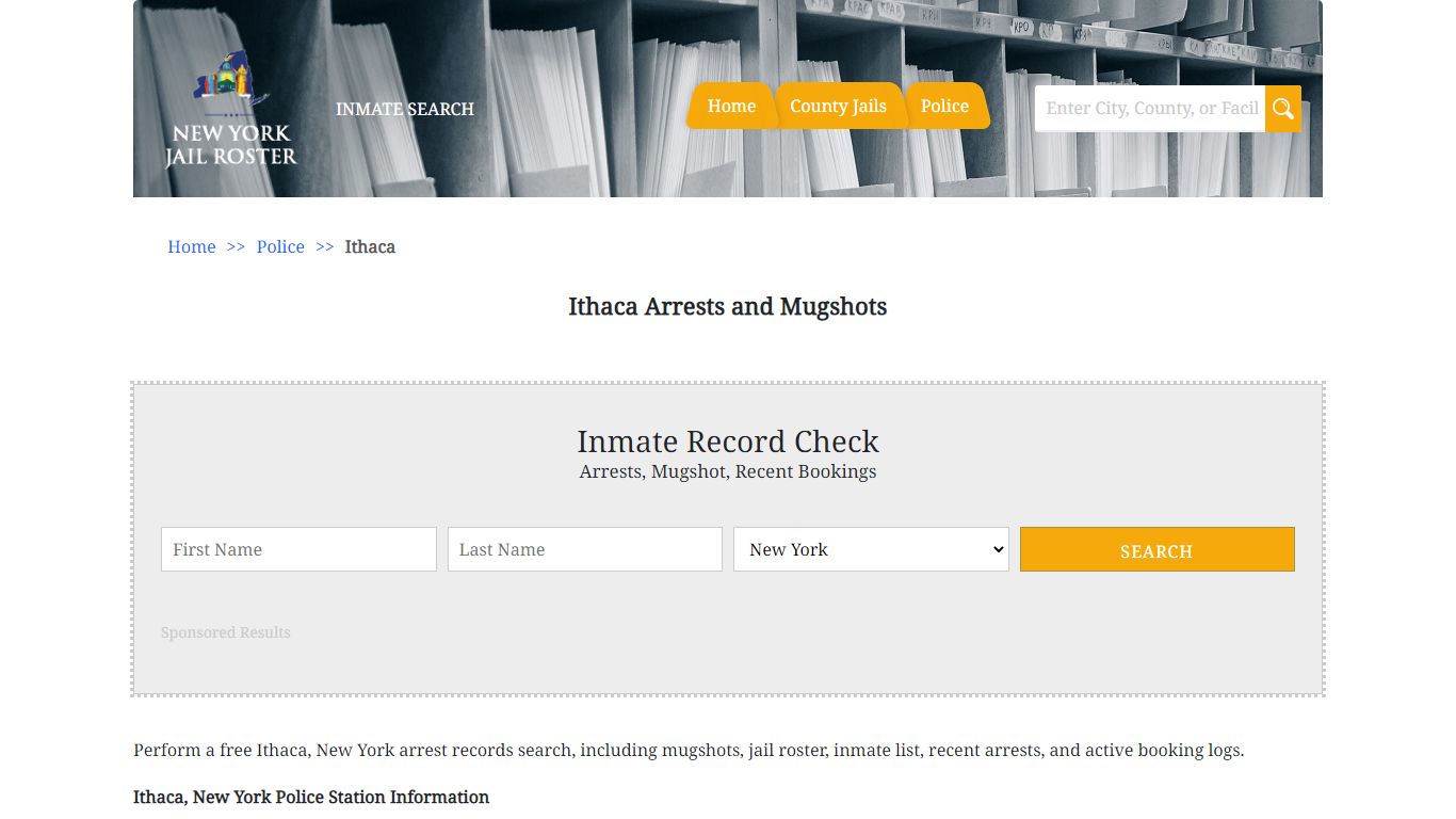 Ithaca Arrests and Mugshots | Jail Roster Search